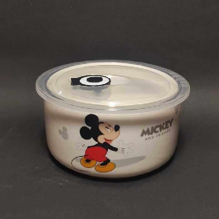 ظرف نگهداری مواد غذایی با درب پلاستیکی MICKEY