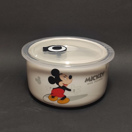ظرف نگهداری مواد غذایی با درب پلاستیکی MICKEY