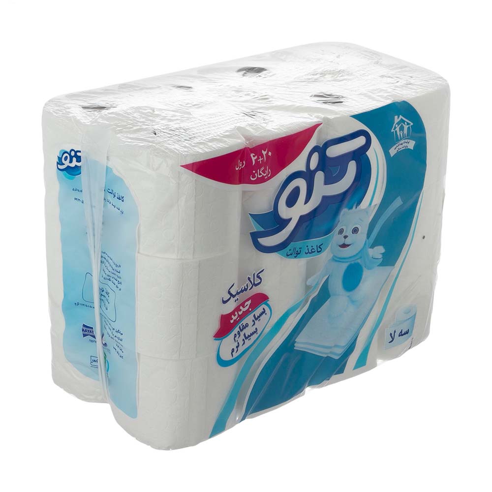 دستمال توالت تنو Teno مدل Classic بسته 24 عددی