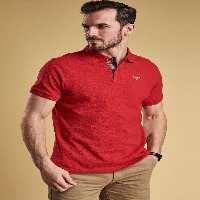 تی شرت یقه پولو قرمز مردانه POLO YAKA RE51 اورجینال Barbour