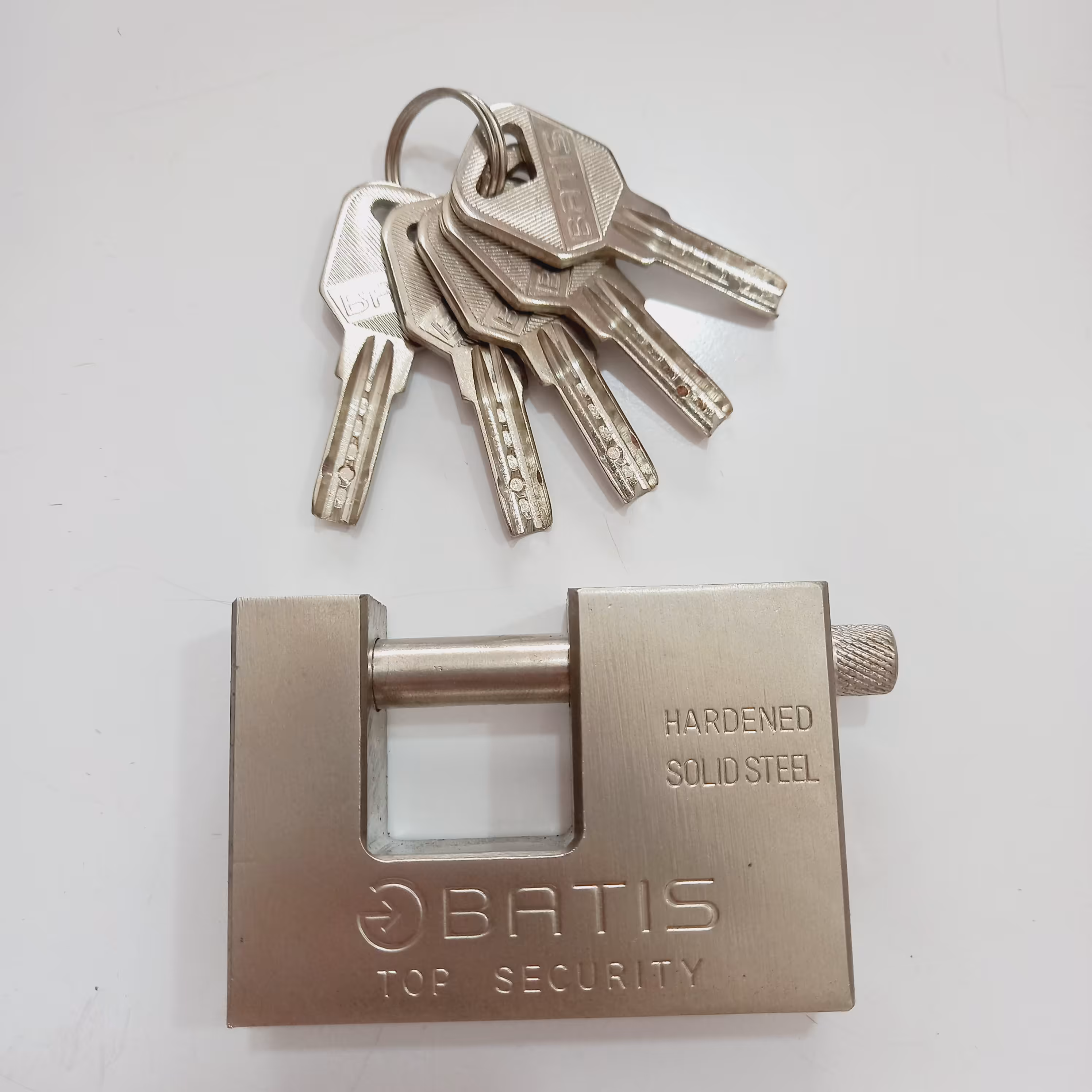 قفل کتابی باتیس سایز 80 میلیمتر کلید قاشقی مدل ATOM KEY