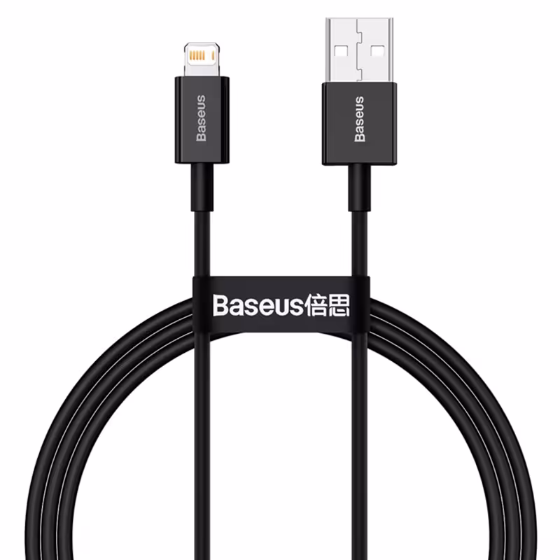 کابل شارژ Lightning آیفون از برند باسئوس مدل Superior Series CALYS-C 2.4A 2mBaseus Superior Series CALYS-C 2.4A 2m Lightning Cable
