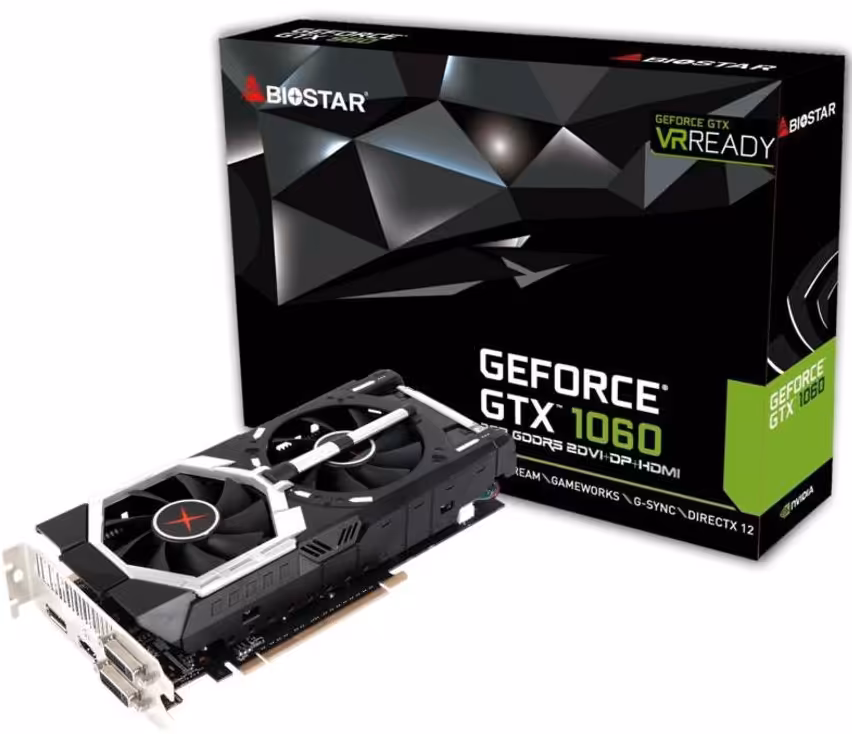 کارت گرافیک بایوستار مدل VN1065XP69 GTX1060  با حافظه 6 گیگابایت
