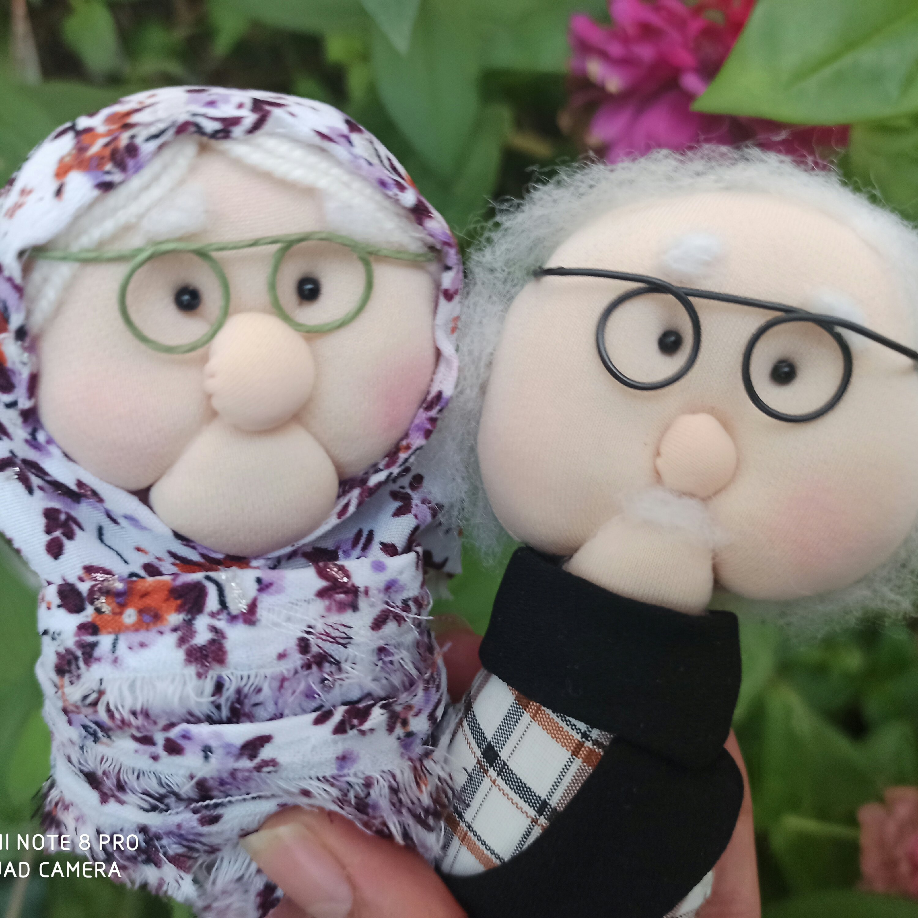 عروسک پیرزن،پیرمرد بقچه ای دستساز