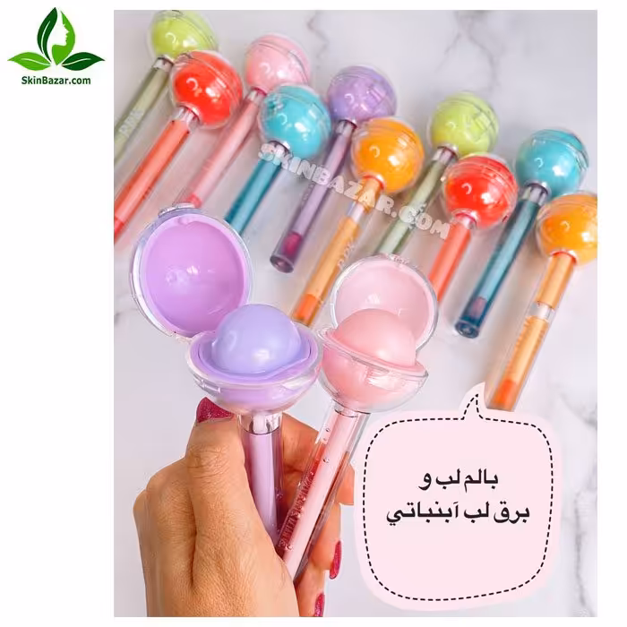 بالم لب و برق لب آبنباتی با رنگ های پاستلی کد : 407