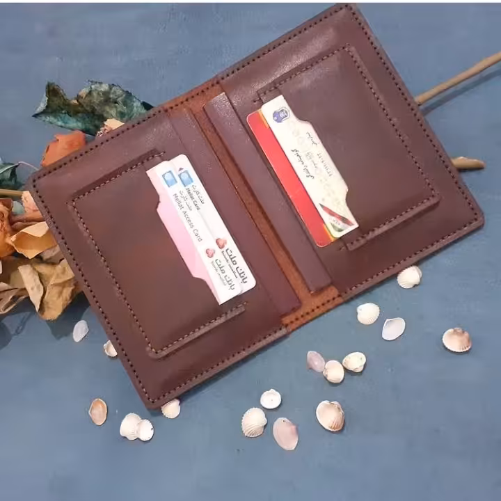 کیف مدارک دستدوز چرم طبیعی