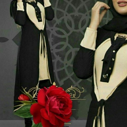 مانتو دو تیکه زنانه کرپ حراجی