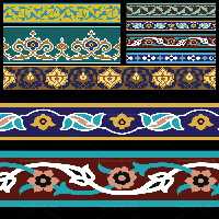 وکتور طرح کاشی کاری اسلامی شماره 153 - گرافیک با طعم تربچه