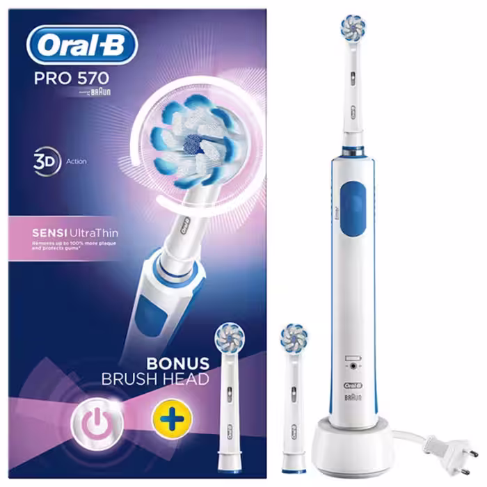 مسواک برقی اورال-بی مدل Oral-B سری pro 570 مدل Sensi UltraThin | دندان و لثه حساس