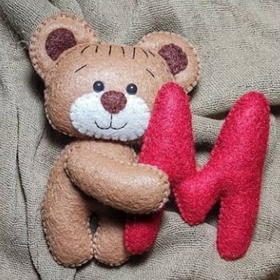 خرس نمدی با حروف