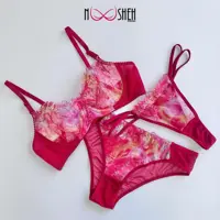 ست فانتزی کریستال هفت رنگ نوشه بهمراه دو عدد شورت تانگ و بک‌لس سایز 85 