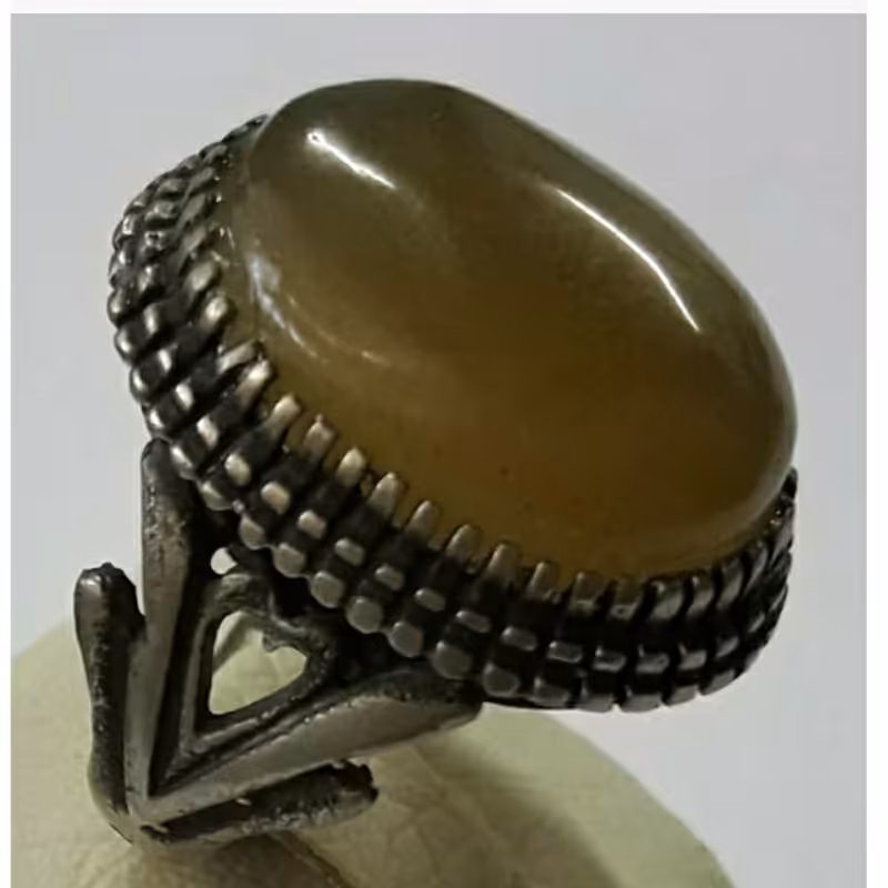 انگشتر عقیق نباتی خوشرنگ