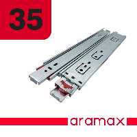 ریل ساچمه ای  سه تیکه 35 سانتی متری بسته 2 عددی (آلمینیومی درجه 1) مدل aramax 