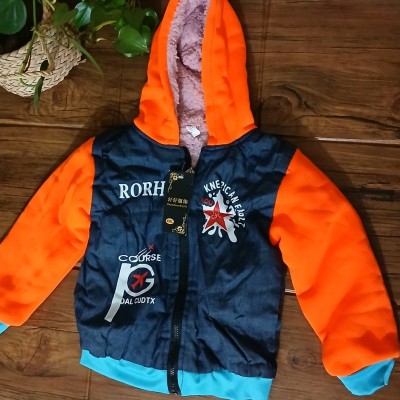 کاپشن هودی ترک پسرانه تو خز و ضخیم سایز45