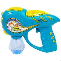 اسباب بازی حباب ساز مدل تفنگ به همراه مایع حباب ساز رنگ آبی