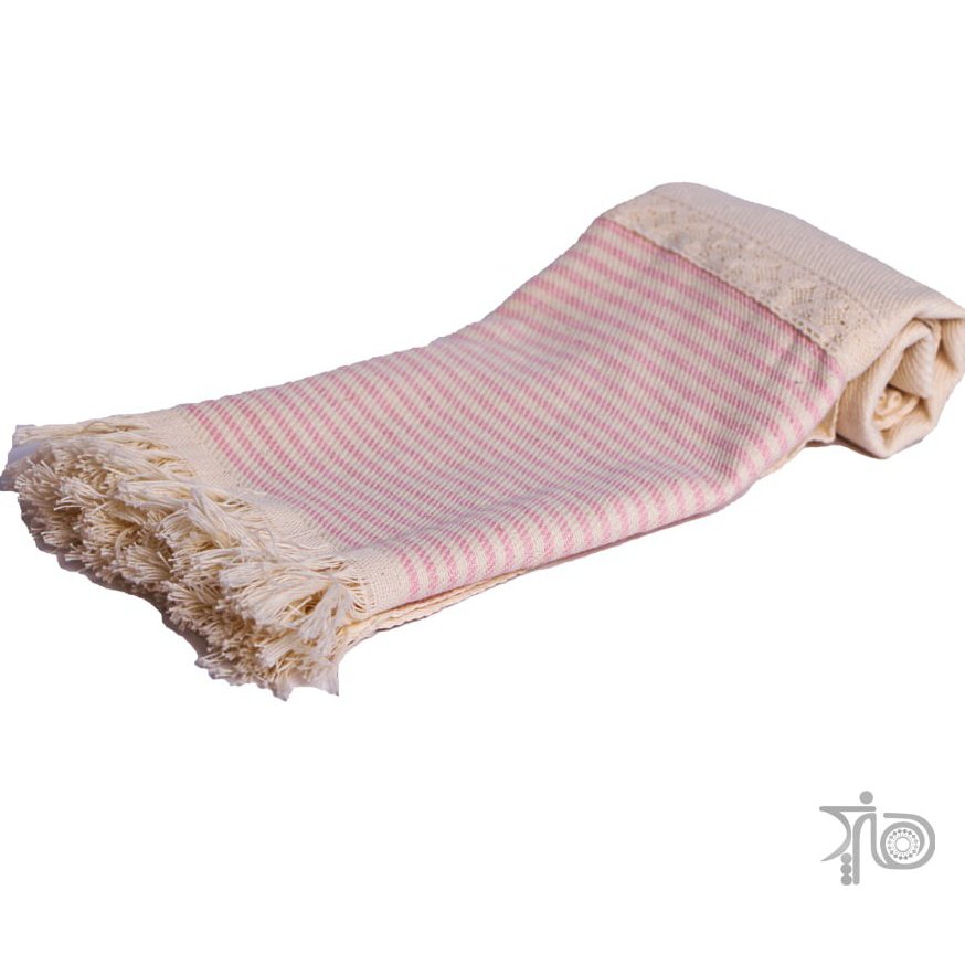 حوله دستی صورتی سایز 90 درجه کیفی 1