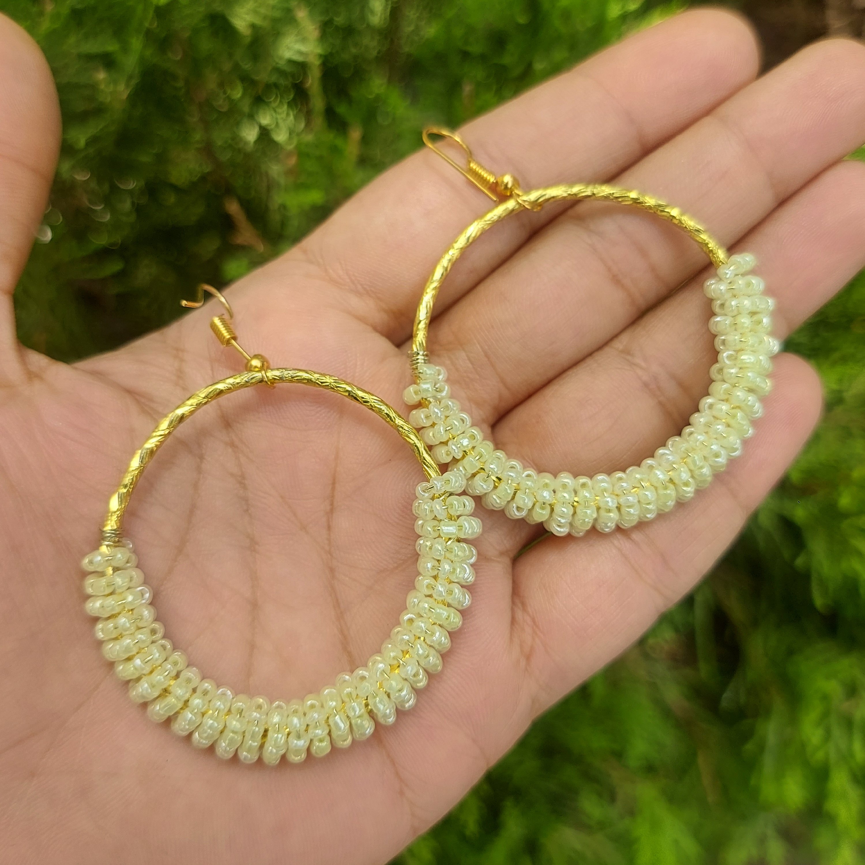 گوشواره مروارید لیمویی