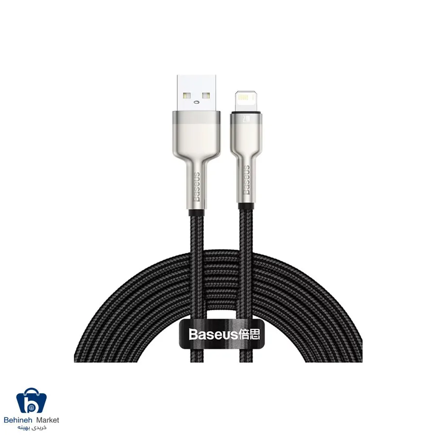 کابل تبدیل USB-A به لایتنینگ باسئوس مدل Cafule CALJK طول 25 سانتی متر