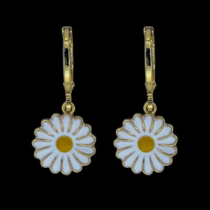 گوشواره حلقه‌ای آویز بابونه