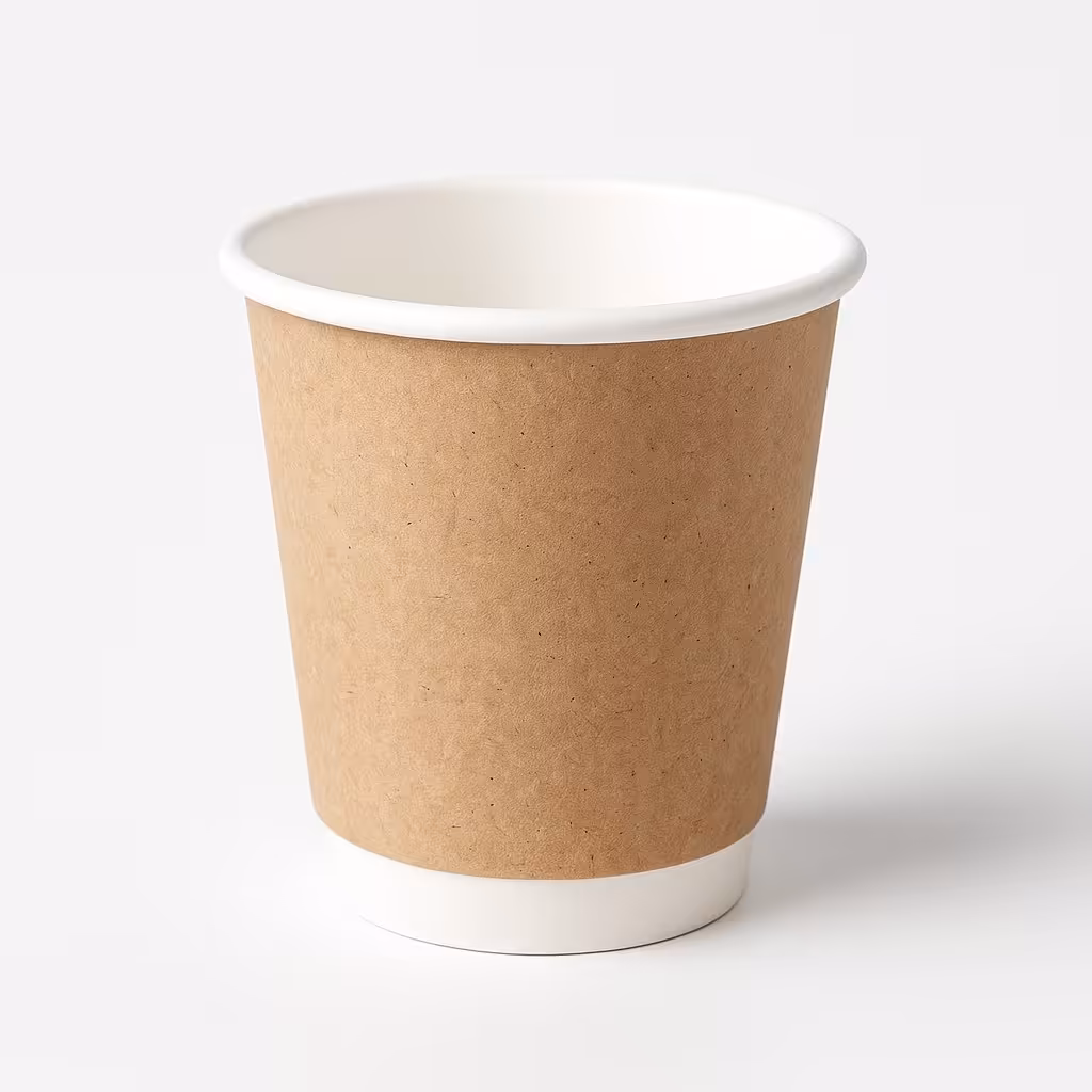 لیوان کاغذی دوجداره تک شات 90 سی سی  کرافت بدون درب بسته 500 عددی 