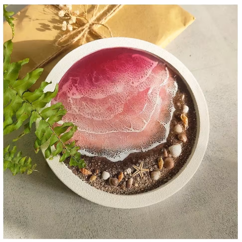 تابلو رزینی طرح  دریا و ساحل