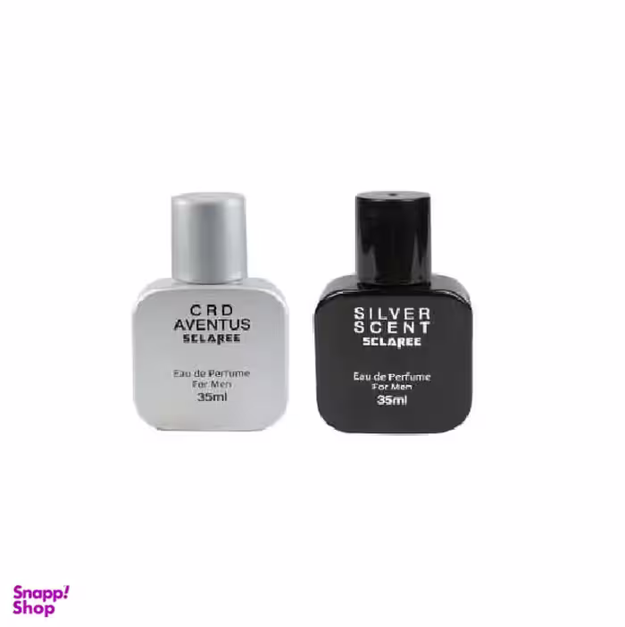 عطر جیبی مردانه اسکلاره (Sclaree) مدل Crd Aventus حجم 35 میلی‌لیتر به همراه عطر جیبی مردانه مدل Silver Scent پک 2 عددی
