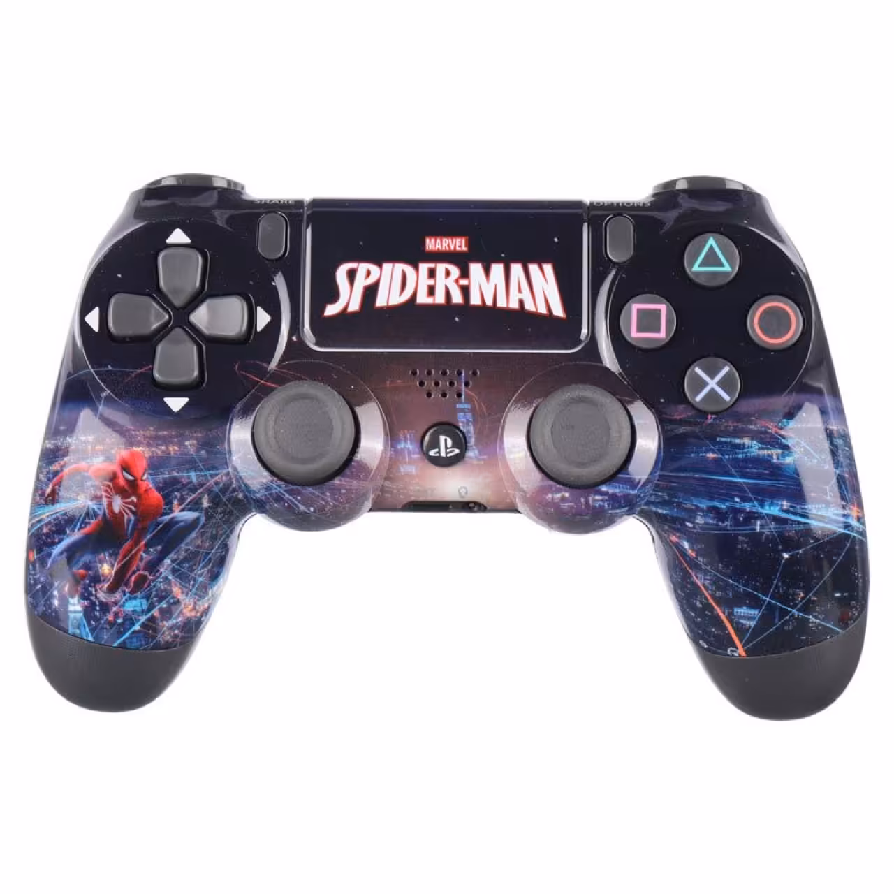 دسته بازی بی سیم سونی Dualshock 4 High Copy درجه یک طرح Marvel Spider-Man مناسب برای PS4