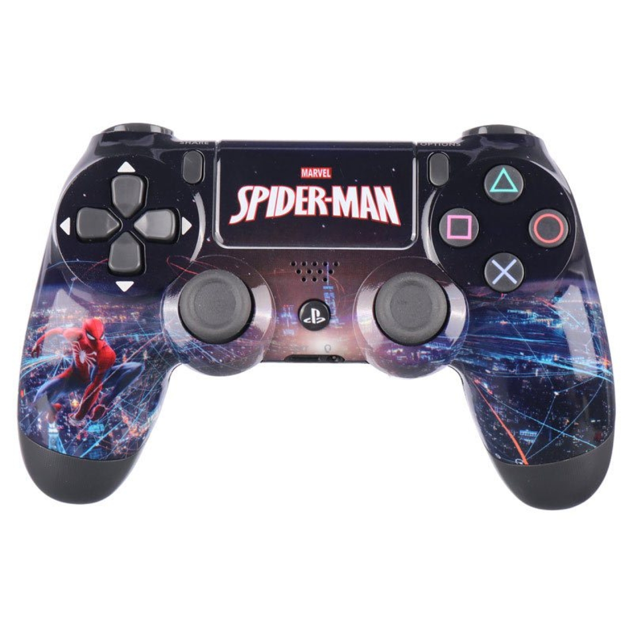 دسته بازی بی سیم سونی Dualshock 4 High Copy درجه یک طرح Marvel Spider-Man مناسب برای PS4