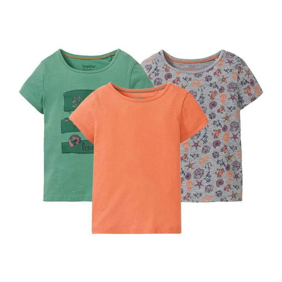 پک سه عددی تیشرت دخترانه اورجینال برند لوپیلو کشور آلمان سایز 2 تا 4 سال 