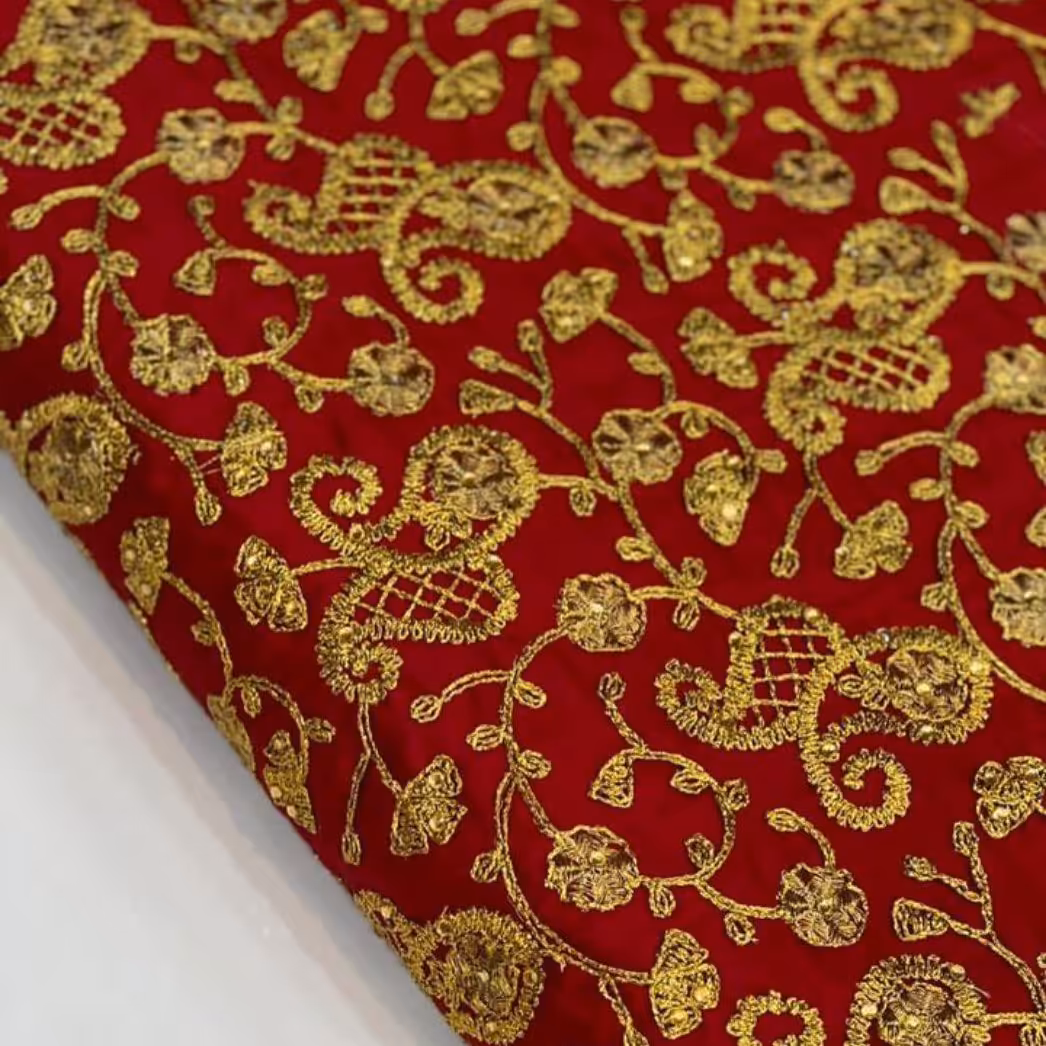 پارچه ساتن سوزندوزی خوشگل