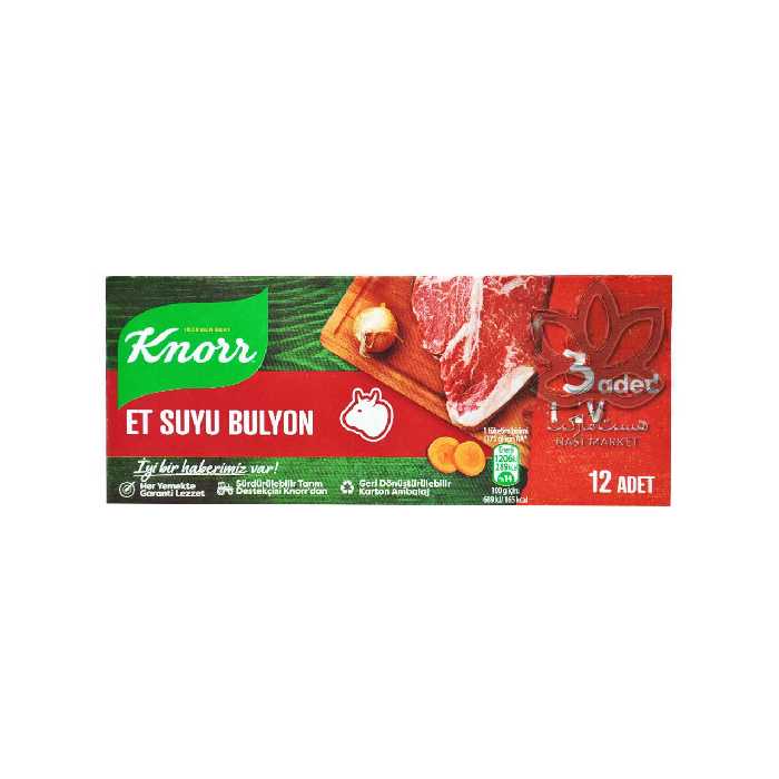 قرص عصاره گوشت 12 عدد کنور - knorr
