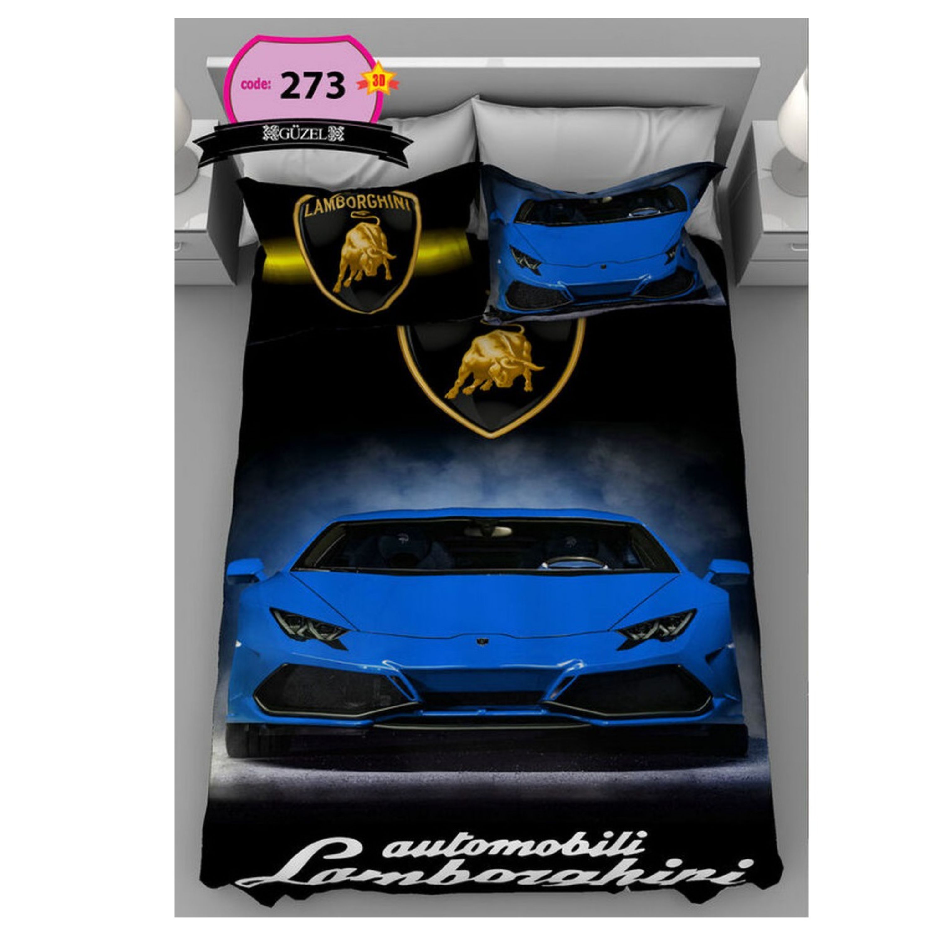 روتختی تک نفره سه بعدی برند گوزل -5 تکه -کد273