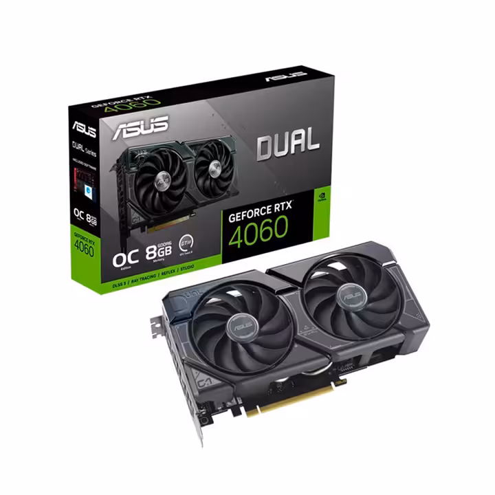 کارت گرافیک Asus Dual GeForce RTX 4060 OC 8GB GDDR6 128Bit