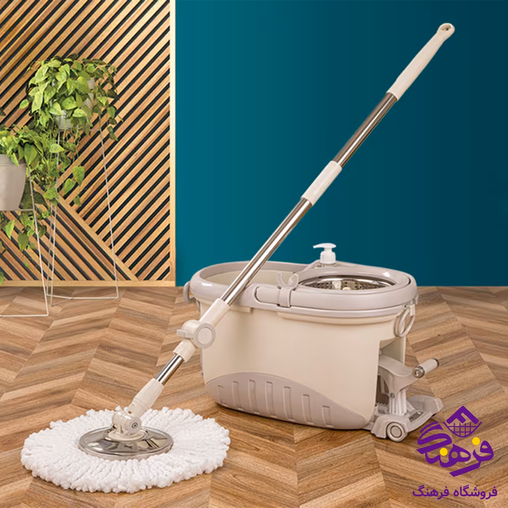 سطل و تی چرخشی پدال دار لیمون