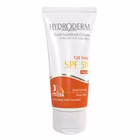 کرم ضد آفتاب رنگی فاقد چربی هیدرودرم مدل Medium Beige SPF50 حجم 50 میلی لیتر