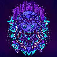 بک دراپ بلک لایت (فلورسنت) طرح شماره 7