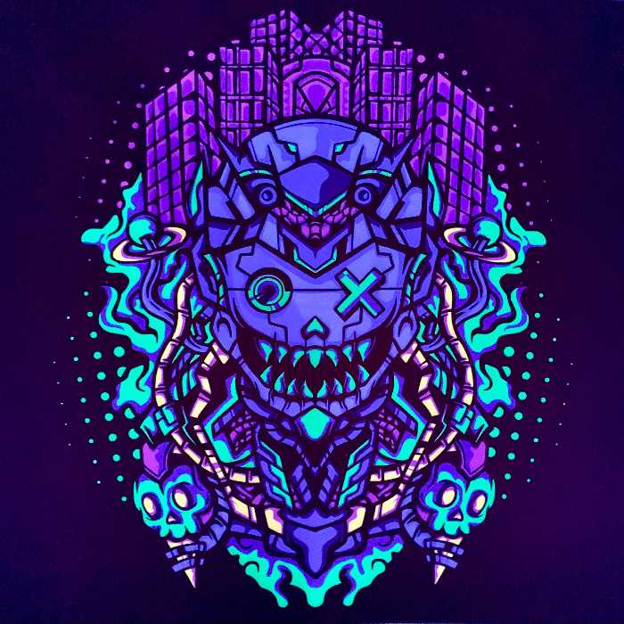 بک دراپ بلک لایت (فلورسنت) طرح شماره 7