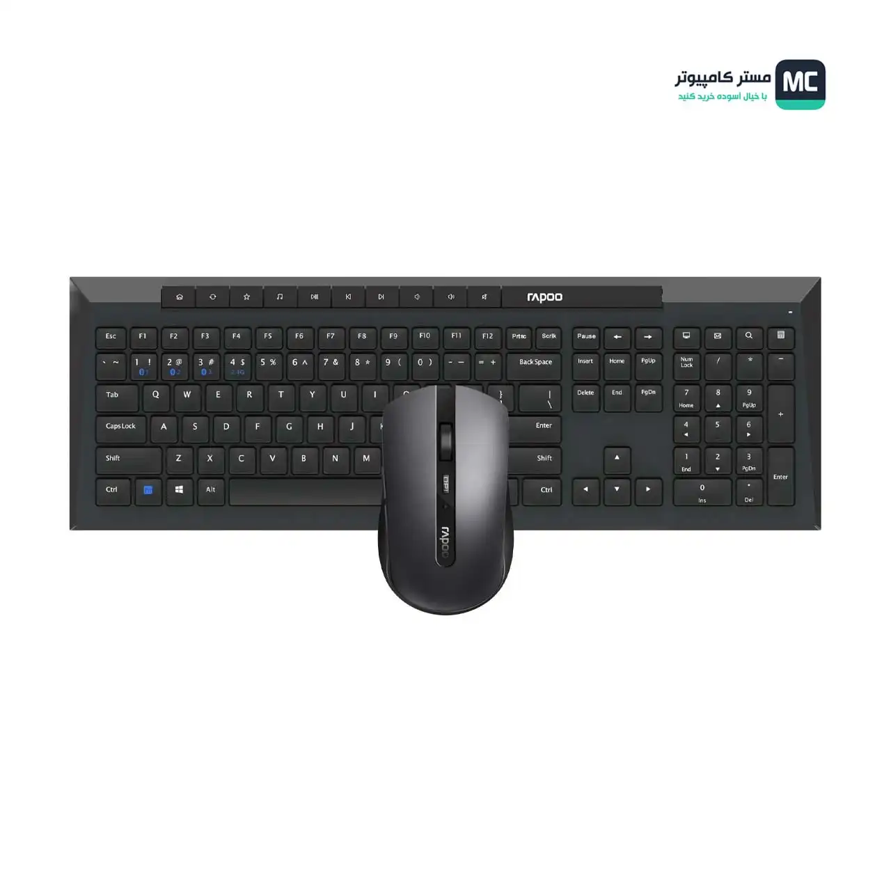 قیمت و خرید کیبورد و موس بی سیم رپو 8210M