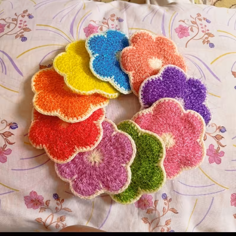 اسکاچ بافتنی گل