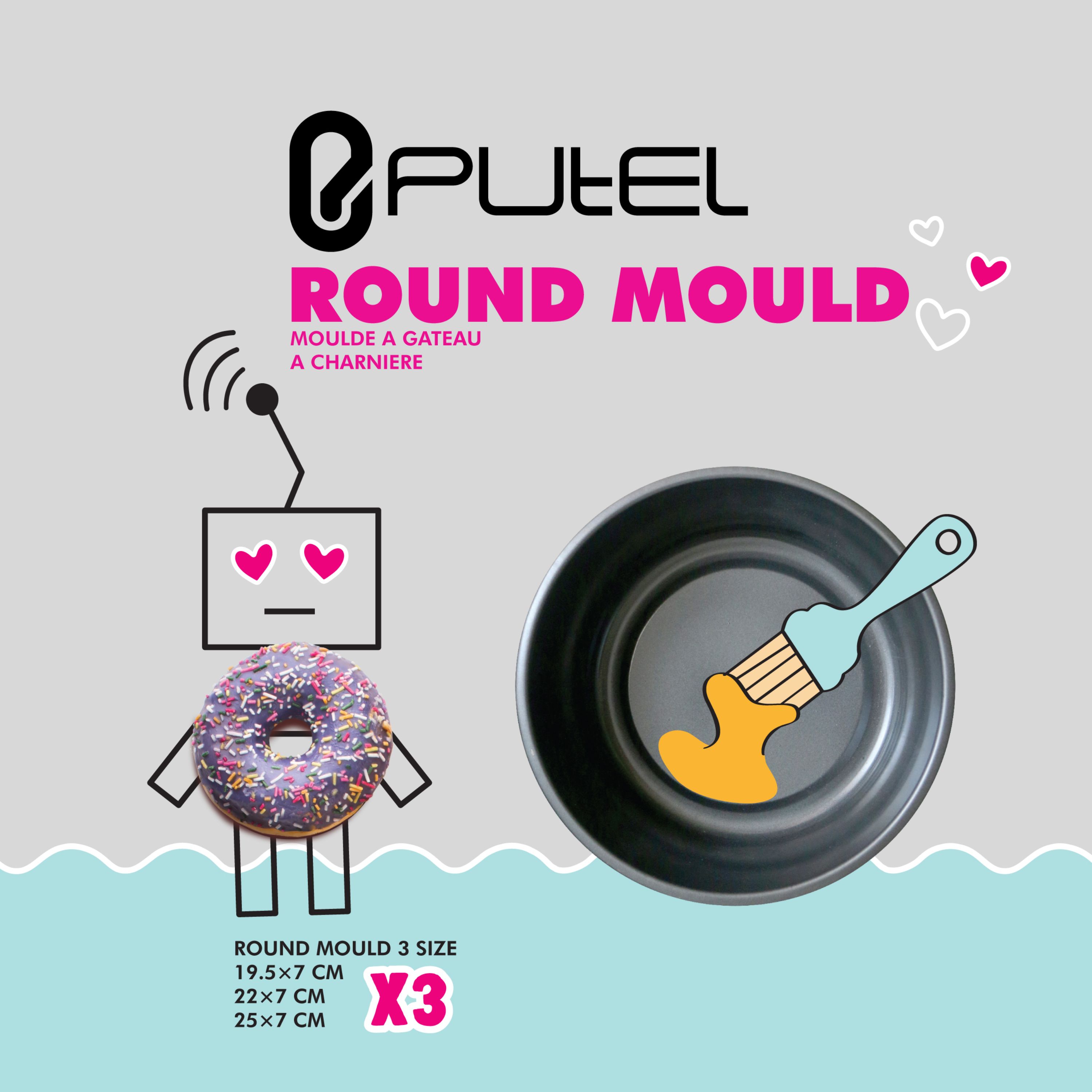 قالب کیک مدل کف برجسته تفلون سایز15