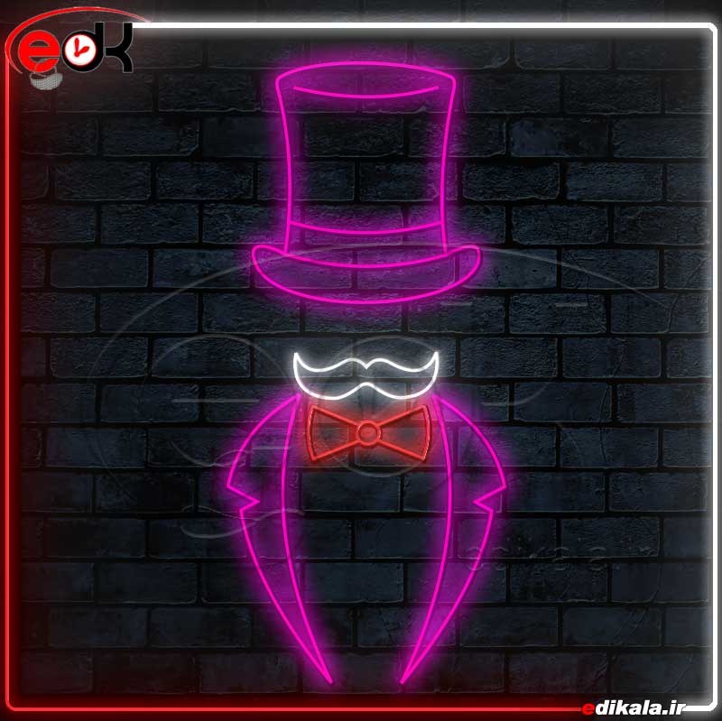 تابلو نئون طرح کت شماره 1 در ابعاد مختلف. کد400553