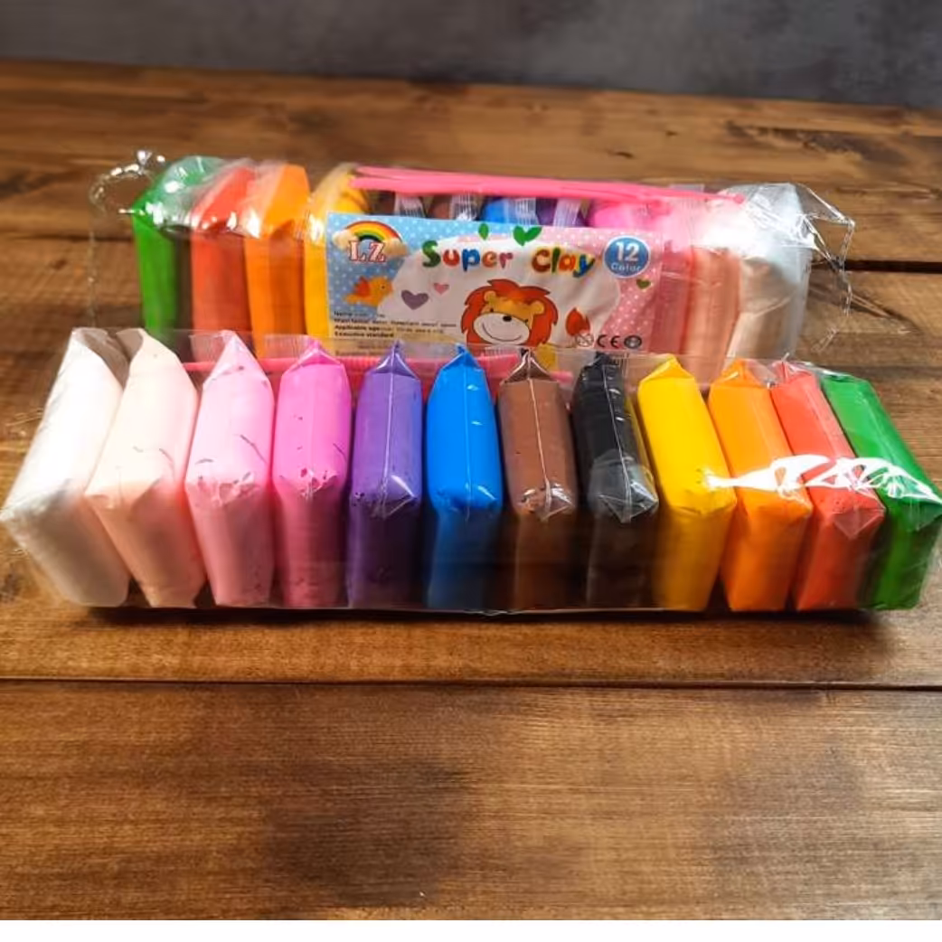 خمیر بازی مدل سبک حالت مایع  بسته ی 12 عددی