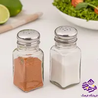 نمک پاش چهارگوش درب استیل 2 عددی لیمون