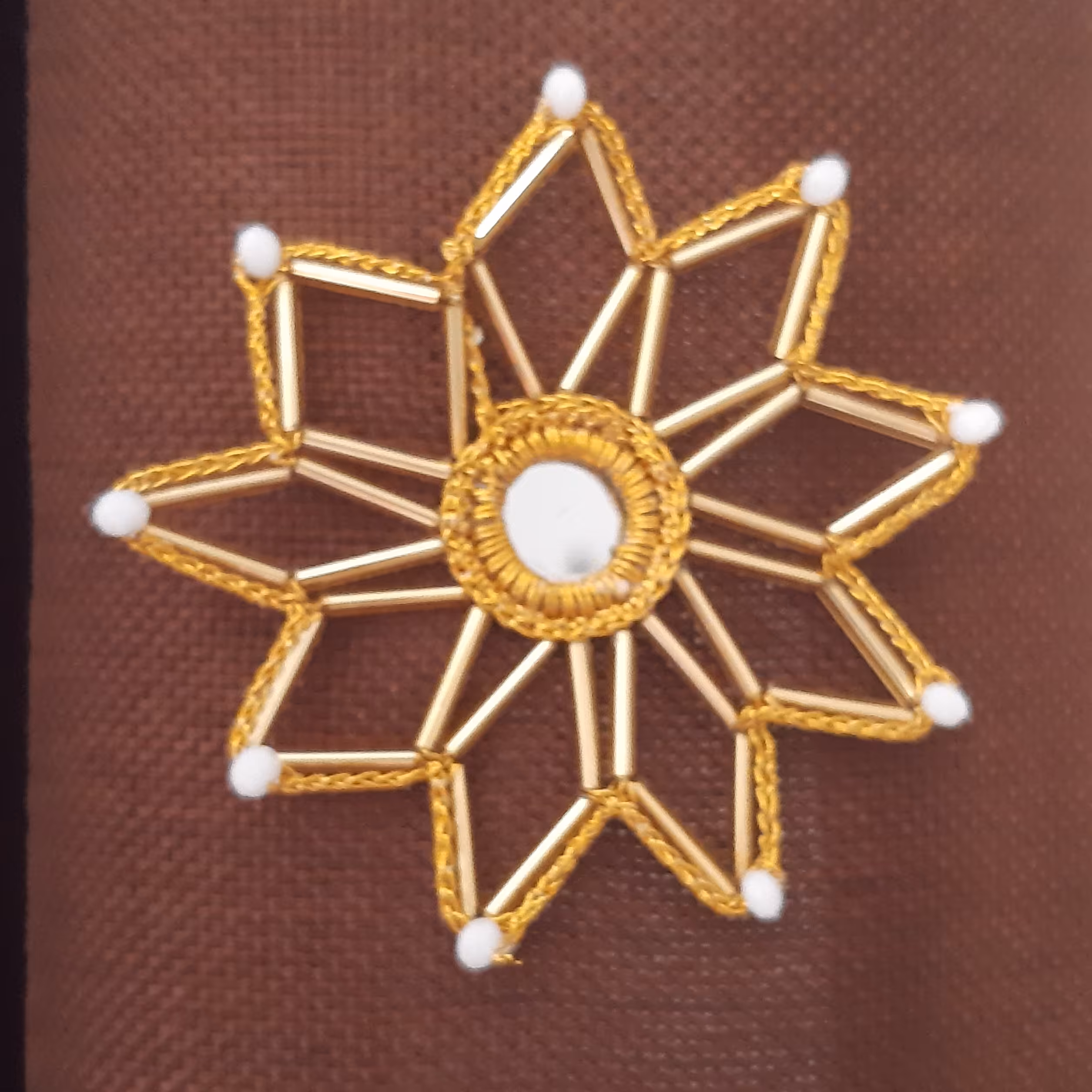 تک گل ملیله ای طرح ستاره