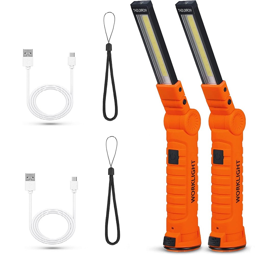 پک دو عددی چراغ کارگاهی  LED با پایه مغناطیسی