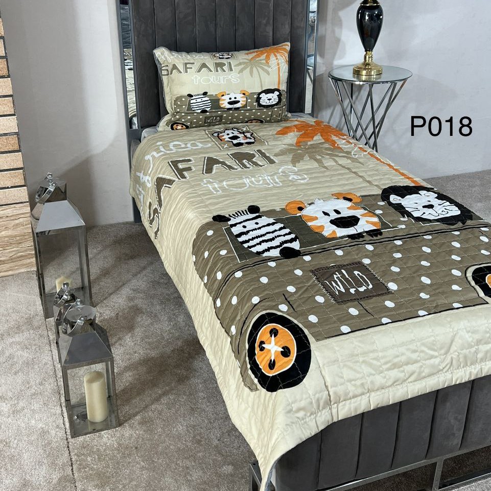 پتو روتختی یک نفره سه بعدی جنس  مخمل ساده  مخمل سه بعدی هزینه ارسال رایگان . یک روبالش سرزیپ 45 در 65 و یک پتو 140در190