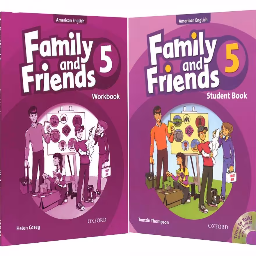 کتاب زبان  (CD)family and friends 5  ـ فمیلی فرندز 5 ـ ویرایش قدیم رنگی (چاپ اصلی و غیر دیجیتال)