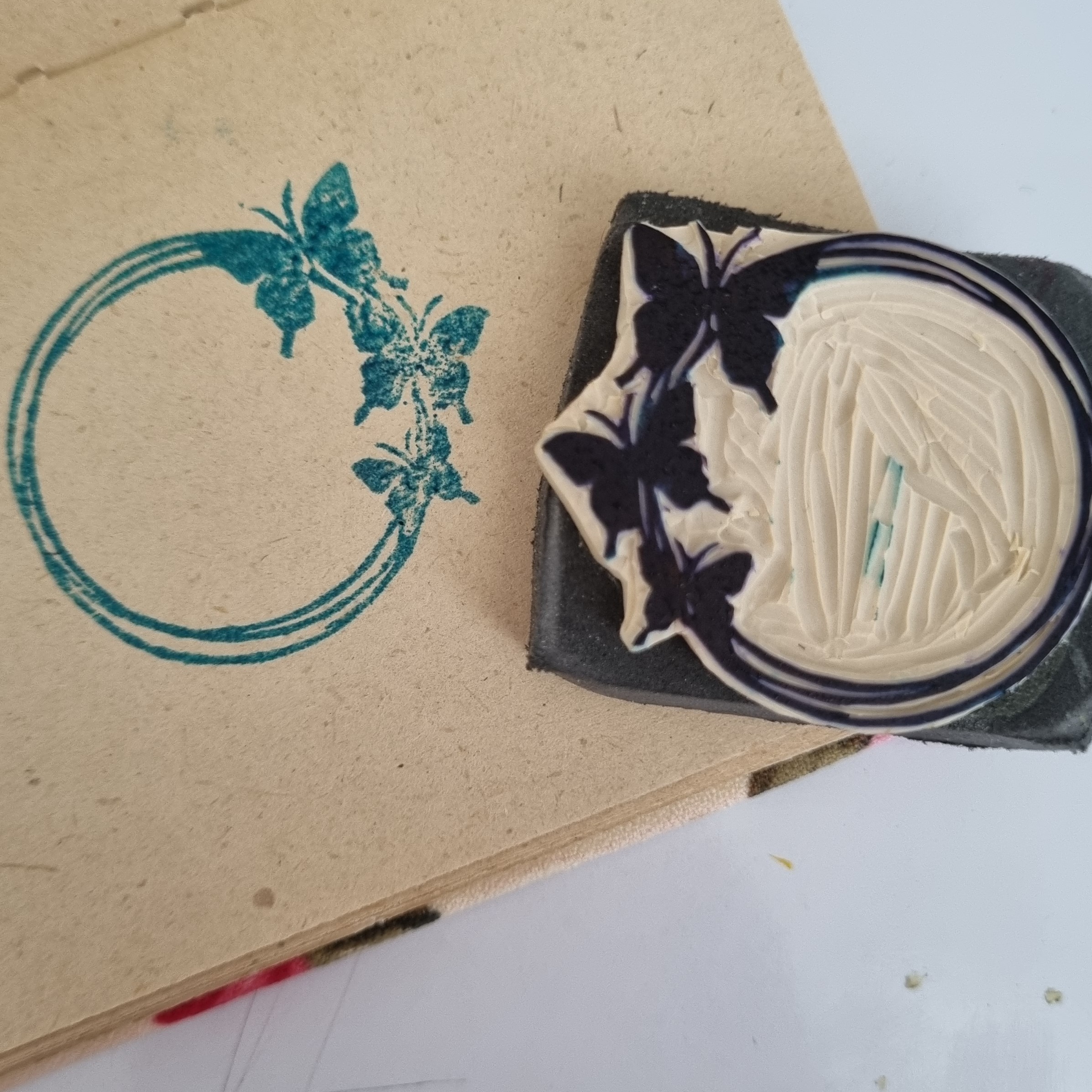 مهر دستساز کادر دایره ای .قطر سه سانتی متر