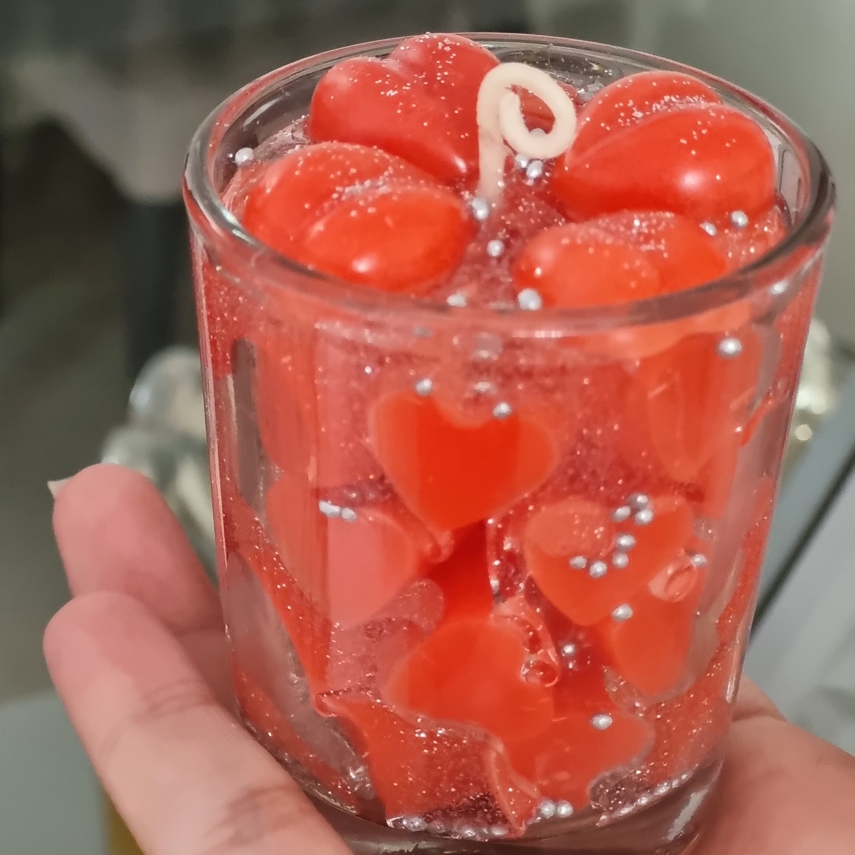 شمع قلبی داخل جار