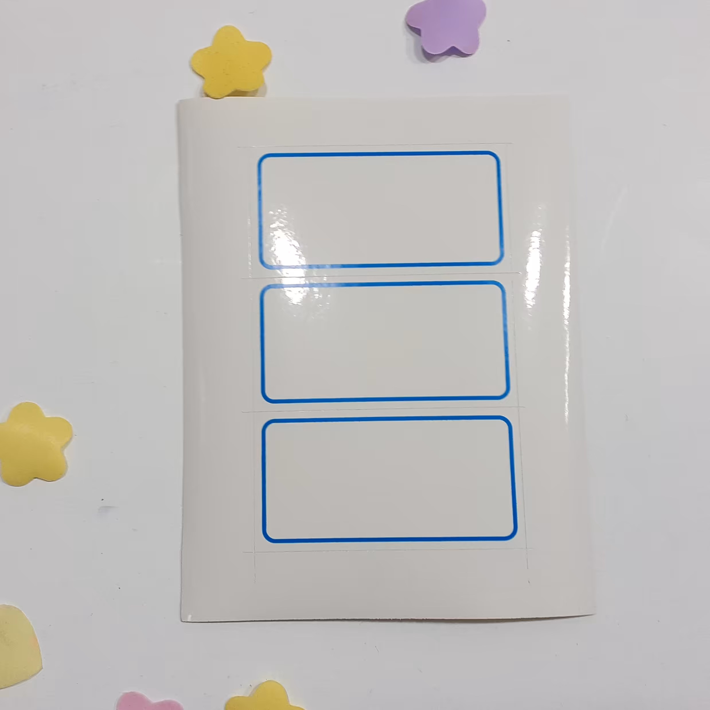 برچسب اتیکت اسم و قیمت دورآبی سه عددی